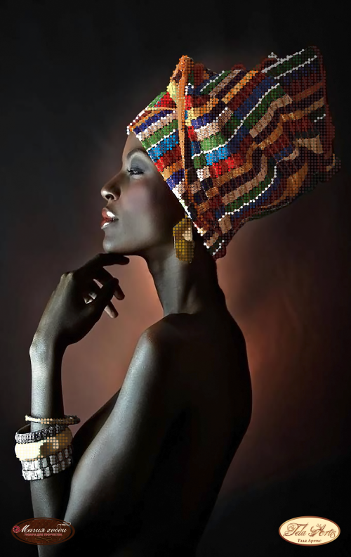 ТА-178 -"Африканка". Схема для вышивки бисером Тэла Артис.