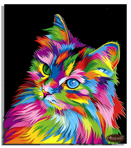 РТ150305 - папертоль "Радужный кот"