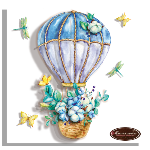 РТ150377 - папертоль "Воздушный шар с голубым"