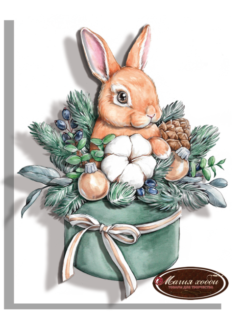 РТ150393 - папертоль "Кролик подарок"