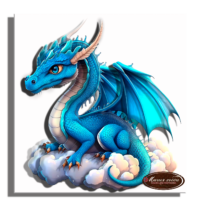 РТ150404 - папертоль "Синий дракончик".